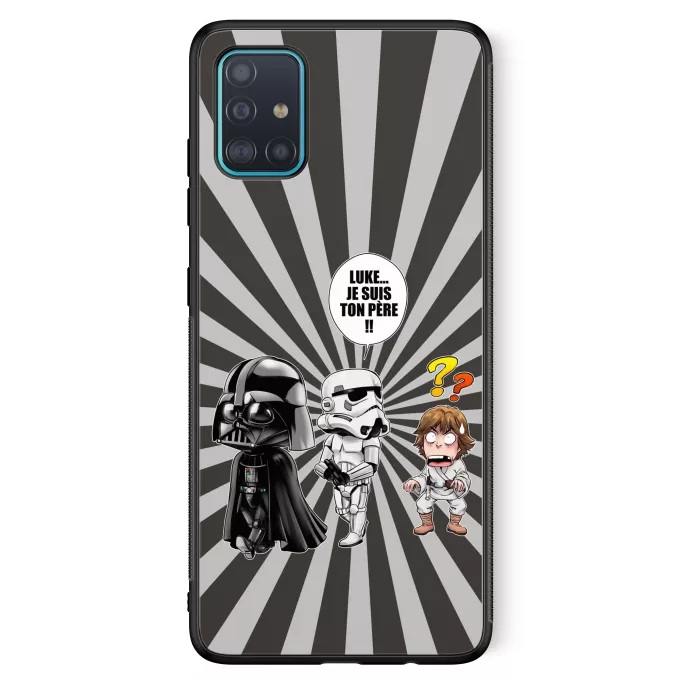 Coque pour téléphone portable Samsung Galaxy A51 5G Parodie Star Wars Luke...Je suis ton père !! - Dark Vador, un Storm Trooper