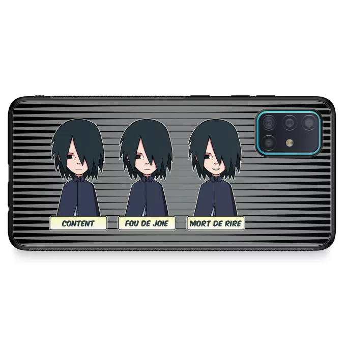 Coque pour téléphone portable Samsung Galaxy A51 5G Parodie Naruto Toujours aussi expressif... - Sasuke Uchiwa