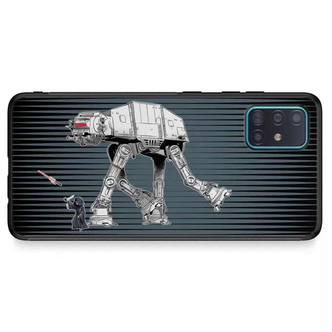 Custodia per Samsung Galaxy A51 5G Paoridia Star Wars Palpatine aka Darth Sidious e il suo AT-AT cane robot