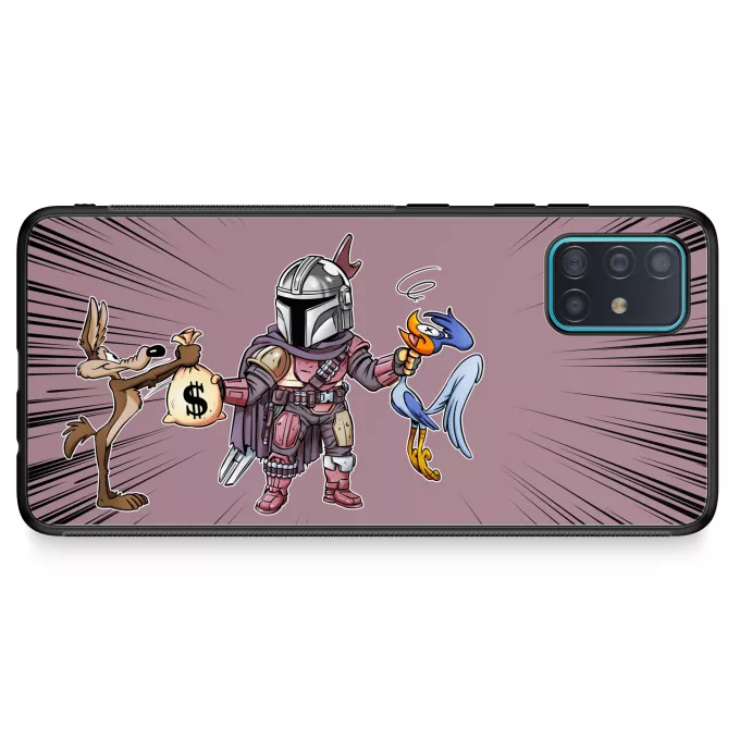 Fodral för Samsung Galaxy A51 5G Parodi Stjärnornas krig En Mandalorian aka Din Djarin,Gråben och Hjulben