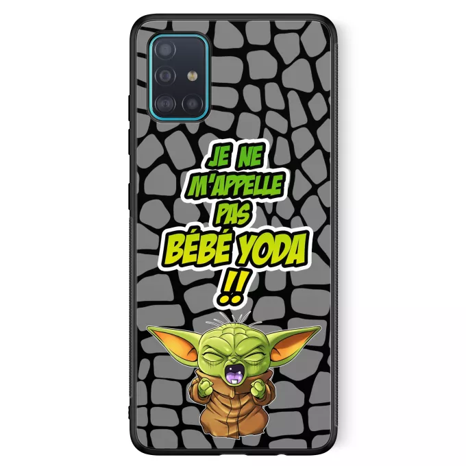 Coque pour téléphone portable Samsung Galaxy A51 5G Parodie Star Wars Un cri du coeur et avec force ! - Grogu, Bébé Yoda, Baby Yoda
