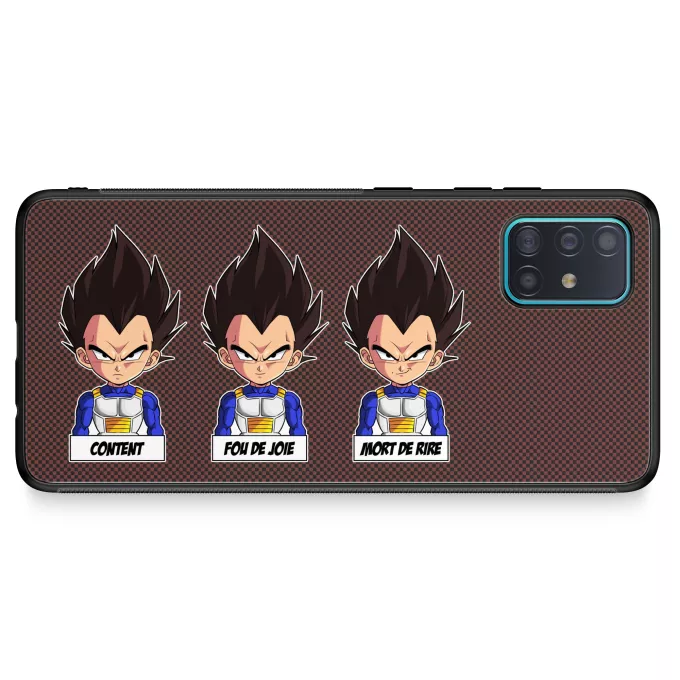 Coque pour téléphone portable Samsung Galaxy A51 5G Parodie Dragon Ball Z - DBZ Un jeu d'acteur de niveau princier - Végéta