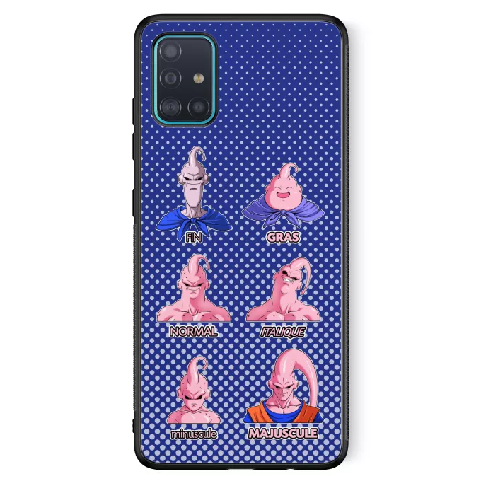 Coque pour téléphone portable Samsung Galaxy A51 5G Parodie Dragon Ball Z - DBZ Un sacré caractères... - Boubou aka Majin Bou aka Super Bou aka Bouhan