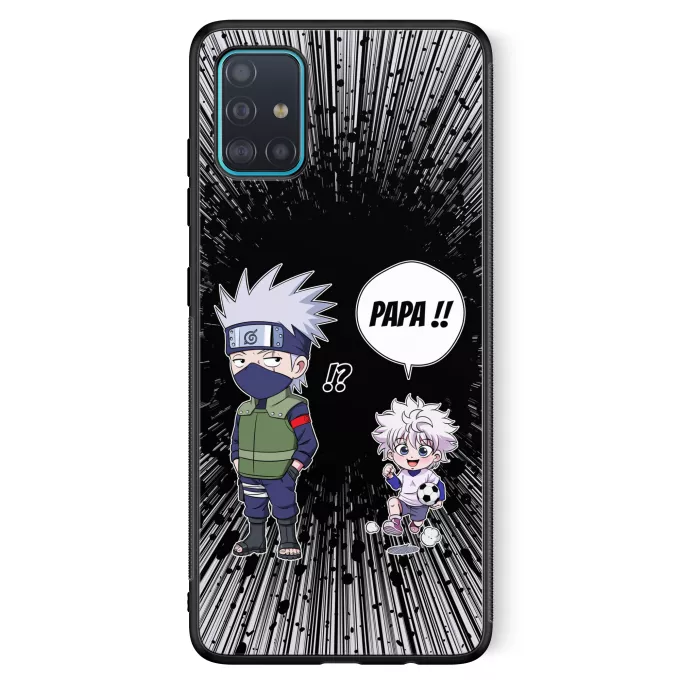 Coque pour téléphone portable Samsung Galaxy A51 5G Parodie Naruto Papa Ninja ! - Kakashi, Kirua