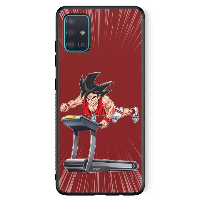 Coque pour téléphone portable Samsung Galaxy A51 5G Parodie Dragon Ball Z - DBZ Saiyan Training ! - Sangoku