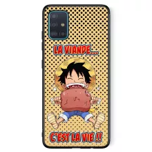 Coque Téléphone Portable Luffy « La Viande... C'est la vie ! » – Parodie One Piece