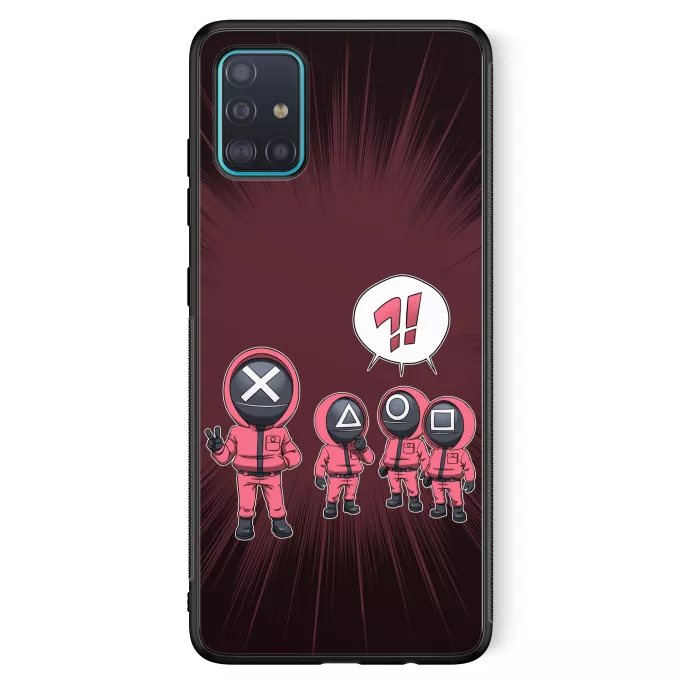 Coque pour téléphone portable Samsung Galaxy A51 5G Parodie Squid Game Squid Gamer - Squid Game Pink Soldiers