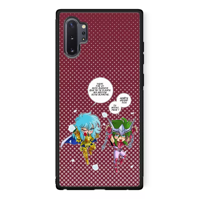 Coque pour téléphone portable Samsung Galaxy Note 10+ Parodie Saint Seiya Attends que je t'attrape !! - Shun d'Andromède, Aphrodite chevalier d'or des Poissons