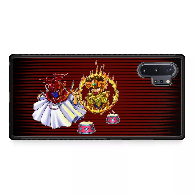 Hoesje voor Samsung Galaxy Note 10+ Parodie Saint Seiya Pegasus Seiya, Aiolia Leo en Grote Paus