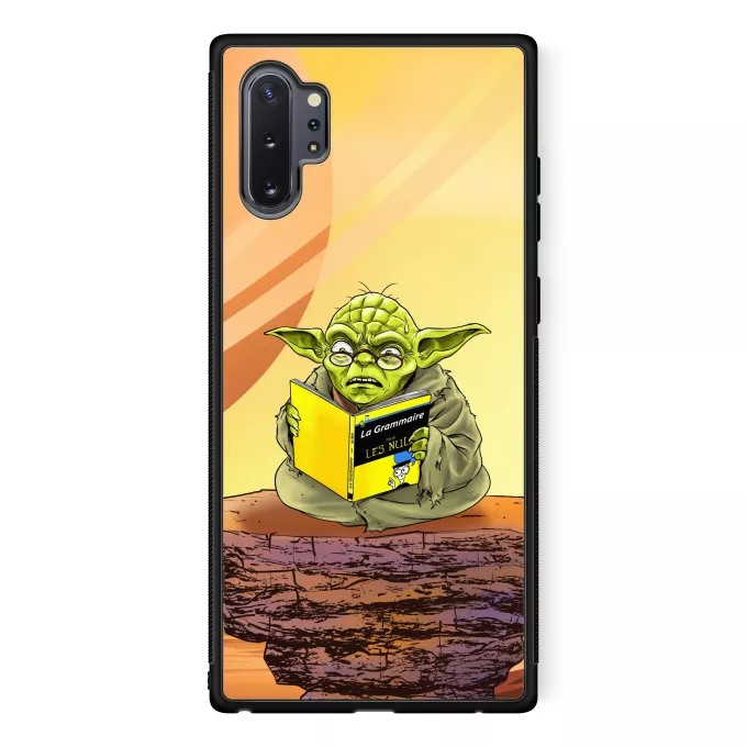 Coque pour téléphone portable Samsung Galaxy Note 10+ Parodie Star Wars En grammaire, un zéro, il est... :) - Yoda