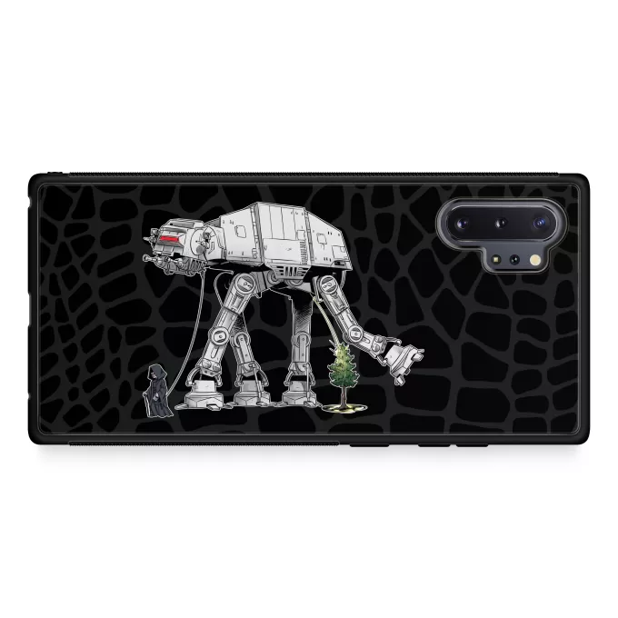 Coque pour téléphone portable Samsung Galaxy Note 10+ Parodie Star Wars Promenade impériale... - Empereur Palpatine aka Dark Sidious, son robot chien AT-AT