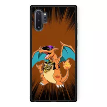 Coque (Noir) pour téléphone Portable Samsung Galaxy Note 10+ - parodie Pokémon - Jeux Vidéo - Parodie de Dracaufeu de Pokémon - DracauThug...! (Imprimé en France)