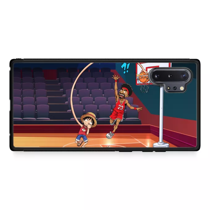 Fodral för Samsung Galaxy Note 10+ Parodi One Piece Ruffy - On The Basket Ball Playground
