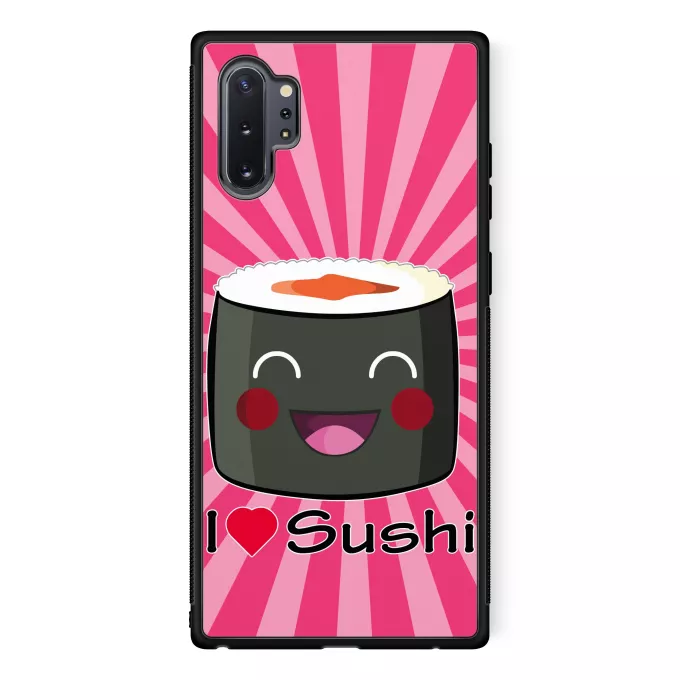 Coque pour téléphone portable Samsung Galaxy Note 10+ Parodie Japon Culture I Love Sushi !