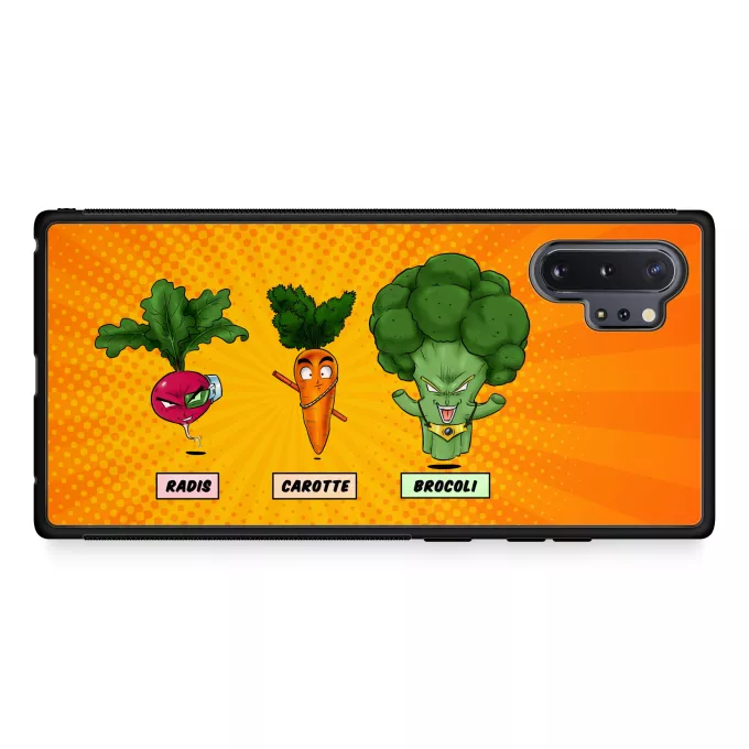 Coque pour téléphone portable Samsung Galaxy Note 10+ Parodie Dragon Ball Z - DBZ Super Héros de la Planète Végétale - Sangoku, Broly, Raditz