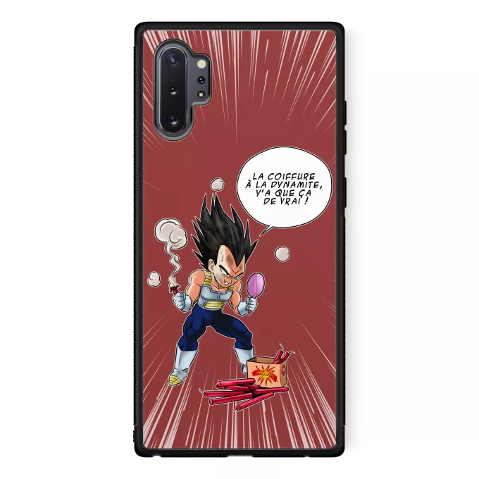 Coque pour téléphone portable Samsung Galaxy Note 10+ Parodie Dragon Ball Z - DBZ Astuce pour se coiffer le matin ! - Végéta