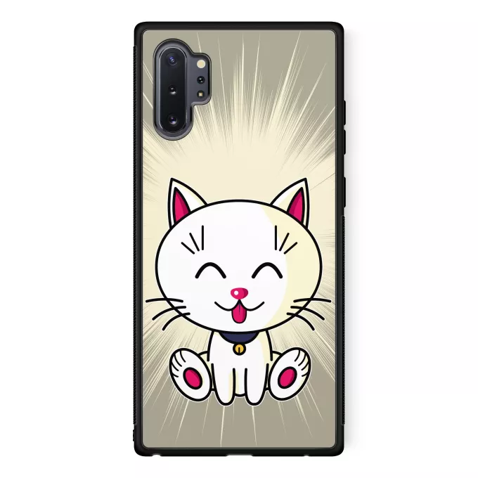 Coque pour téléphone portable Samsung Galaxy Note 10+ Parodie Kawaii Baby Cats Kawaii Baby Cat (blanc)