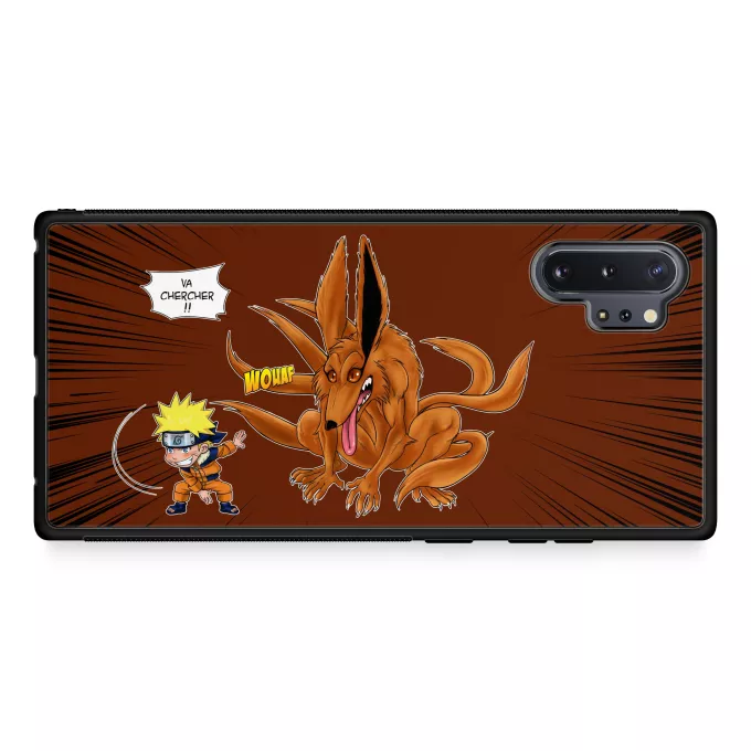 Coque pour téléphone portable Samsung Galaxy Note 10+ Parodie Naruto Va chercher ! - Kyubi le démon Renard à 9 queues