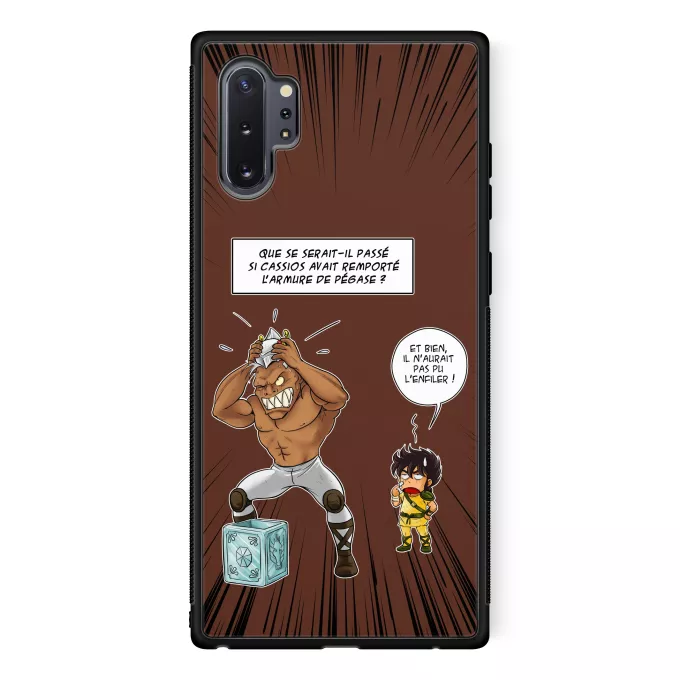 Coque pour téléphone portable Samsung Galaxy Note 10+ Parodie Saint Seiya L'armure de Pégase a choisi son nouveau maître... - Cassios, Seiya chevalier de bronze de Pégase