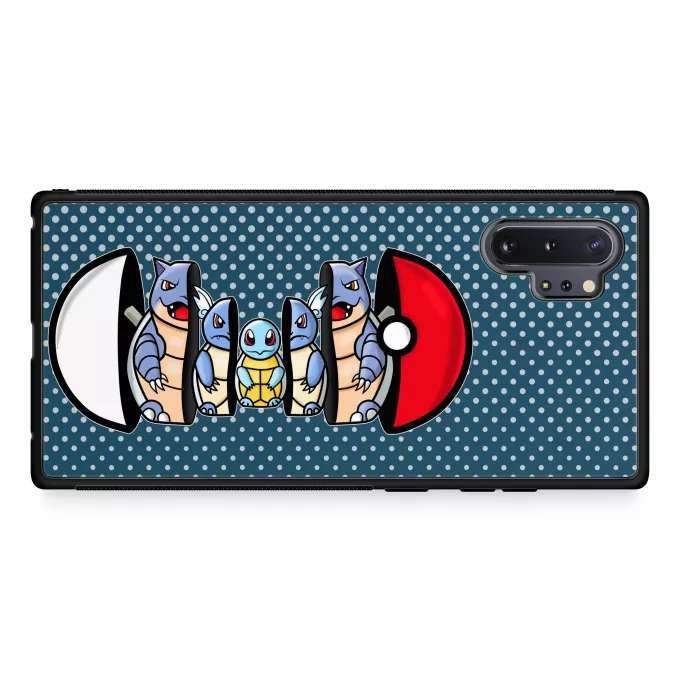 Fodral för Samsung Galaxy Note 10+ Parodi Pokémon Squirtle, Wartortle och Blastoise