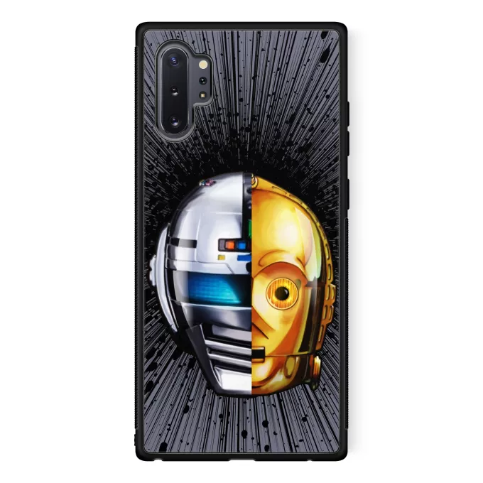 Fodral för Samsung Galaxy Note 10+ Parodi Stjärnornas krig C-3PO och Space Sheriff Gavan