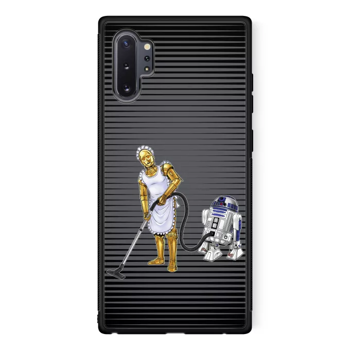 Funda para Samsung Galaxy Note 10+ Parodia Star Wars R2-D2 y C-3PO