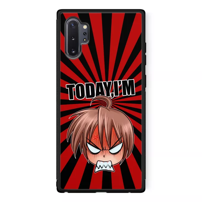 Coque pour téléphone portable Samsung Galaxy Note 10+ Parodie Today I am Today I am trop vénère - Manga Style - Humeur