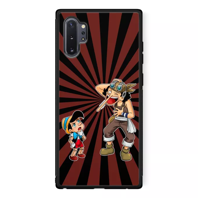 Samsung Galaxy Note 10+ Handyhülle Parodie auf One Piece Lysop und Pinocchio - Piniocchio