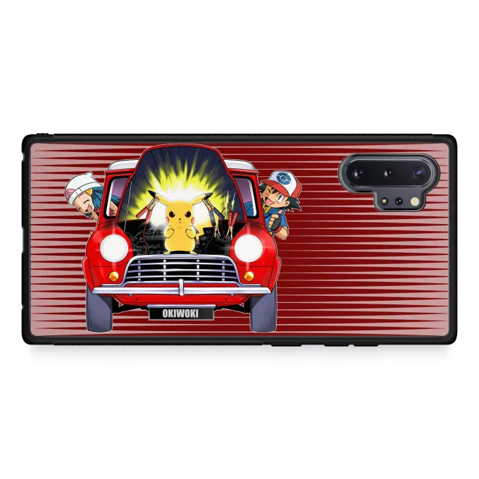 Fodral för Samsung Galaxy Note 10+ Parodi Pokémon Pikachu, Ash Ketchum och Dawn