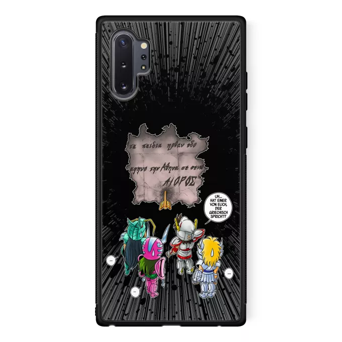 Samsung Galaxy Note 10+ Handyhülle Parodie auf Saint Seiya Seiya, Shun, Shiryu, Hyoga und Aioros