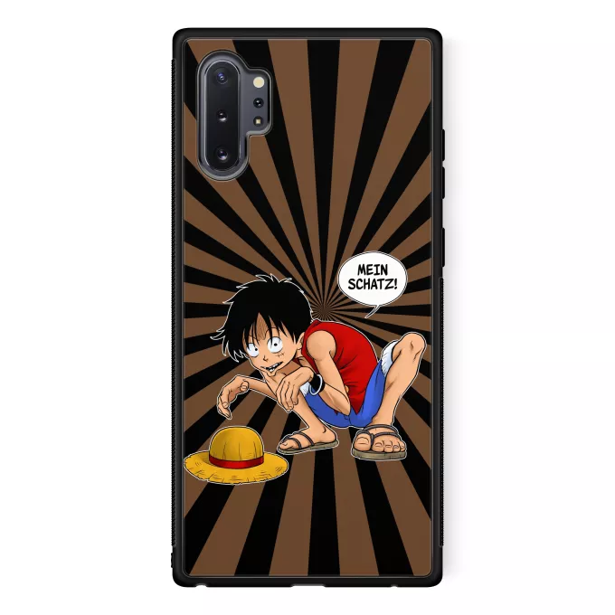 Samsung Galaxy Note 10+ Handyhülle Parodie auf One Piece Ruffy und Gollum