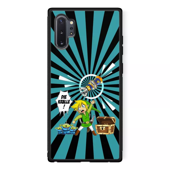 Samsung Galaxy Note 10+ Handyhülle Parodie auf Zelda Link and die Aliens