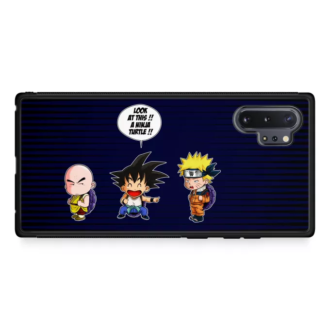 Funda para Samsung Galaxy Note 10+ Parodia Naruto Son Gokū, Kuririn y Naruto