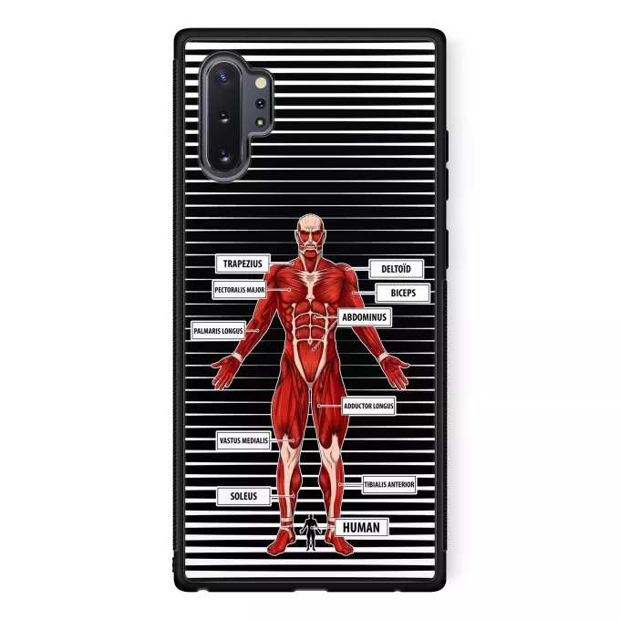 Samsung Galaxy Note 10+ Phone Case Parody of Attack on Titan The colossal Titan