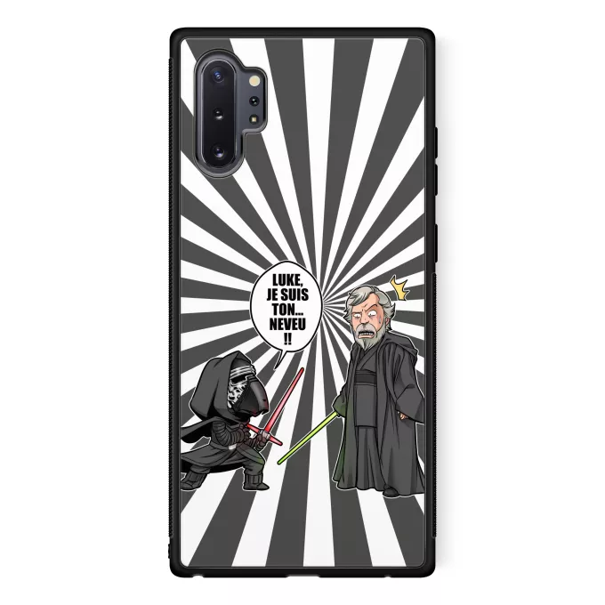 Coque pour téléphone portable Samsung Galaxy Note 10+ Parodie Star Wars Luke, je suis ton... ;) - Kylo Ren Vs Luke Skywalker