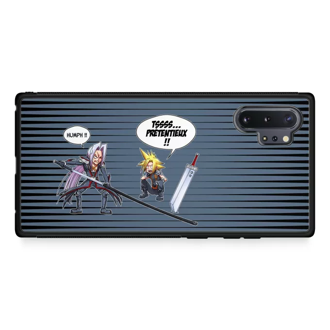 Coque pour téléphone portable Samsung Galaxy Note 10+ Parodie Final Fantasy VII - FFVII Prétentieux !! - Clad, Sephiroth