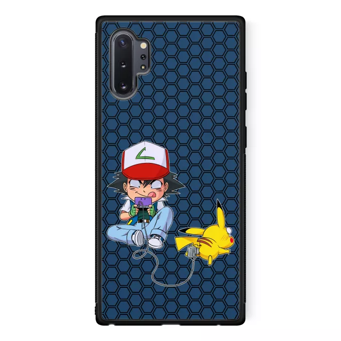 Funda para Samsung Galaxy Note 10+ Parodia Pokémon Pikachu y Ash de Pokemon