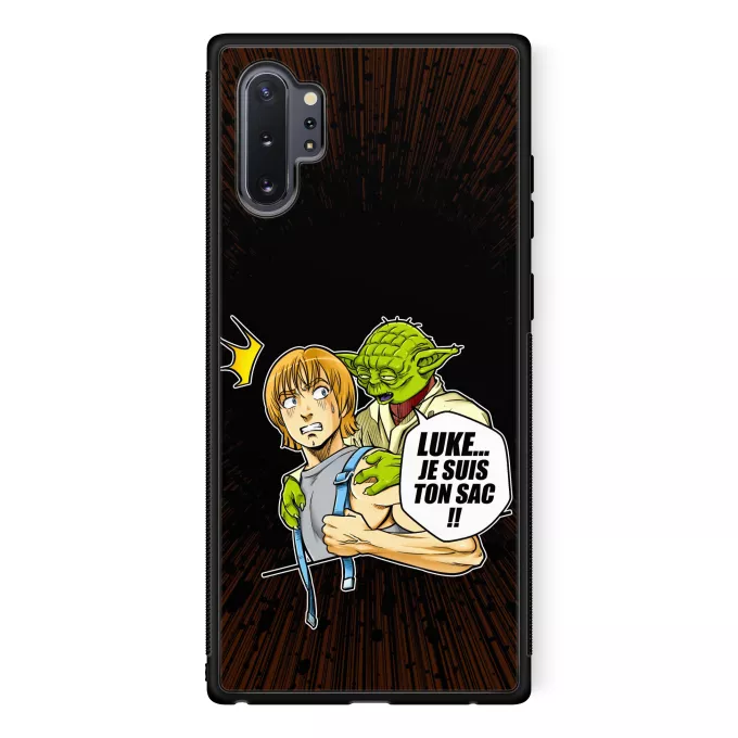 Coque pour téléphone portable Samsung Galaxy Note 10+ Parodie Star Wars Luke... Je suis ton sac !! - Yoda, Luke Skywalker