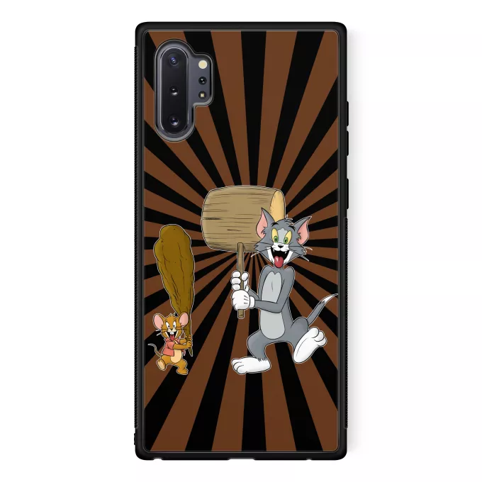 Fodral för Samsung Galaxy Note 10+ Parodi Simpsons Itchy och Scratchy och Tom e Jerry