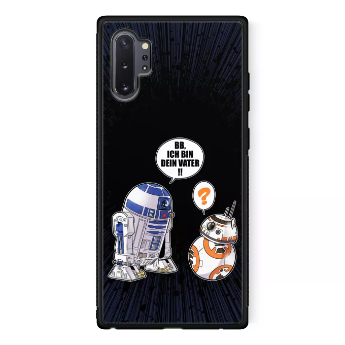 Samsung Galaxy Note 10+ Handyhülle Parodie auf Star Wars R2-D2 und BB-8