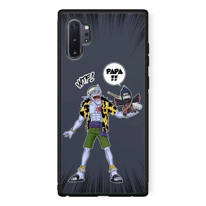 Coque pour téléphone portable Samsung Galaxy Note 10+ Parodie Naruto Papa... WTF !! - Arlong, Kisame