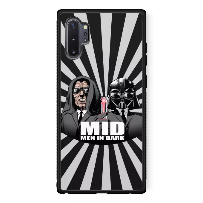 Funda para Samsung Galaxy Note 10+ Parodia Star Wars Dark Vader, Dark Sidious X MIB: Hombres de negro