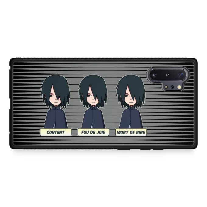 Coque pour téléphone portable Samsung Galaxy Note 10+ Parodie Naruto Toujours aussi expressif... - Sasuke Uchiwa