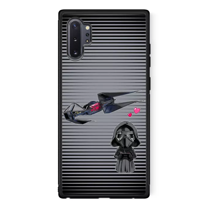 Fodral för Samsung Galaxy Note 10+ Parodi Stjärnornas krig Tecknad SD Kylo Ren och TIE Silence Mini Drone