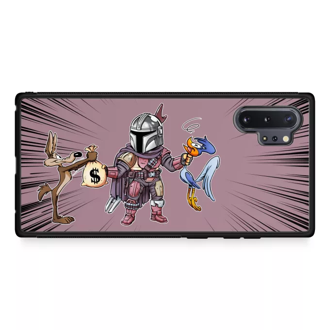 Fodral för Samsung Galaxy Note 10+ Parodi Stjärnornas krig En Mandalorian aka Din Djarin,Gråben och Hjulben
