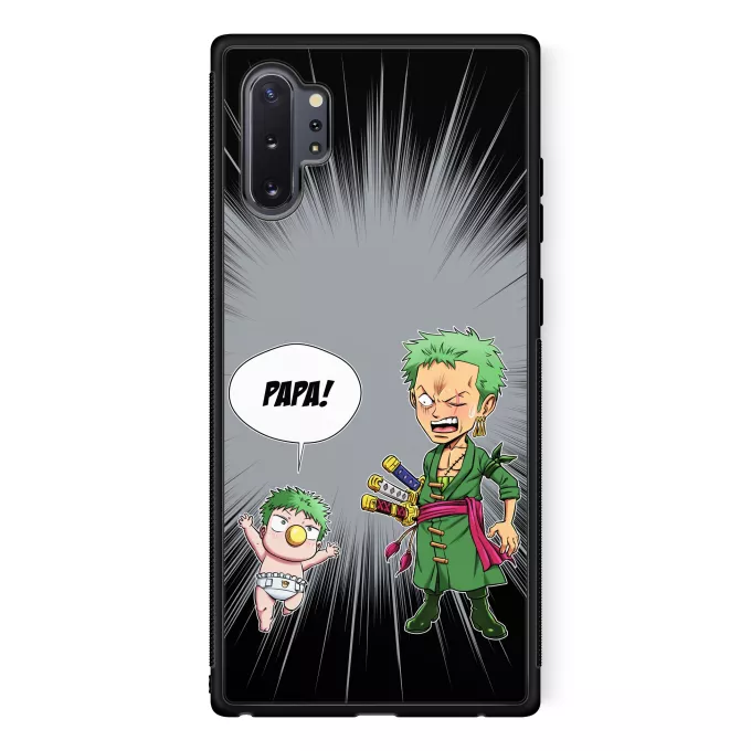 Coque pour téléphone portable Samsung Galaxy Note 10+ Parodie One Piece Un fiston démoniaque !! - Zorro Roronoa, Baby Beel