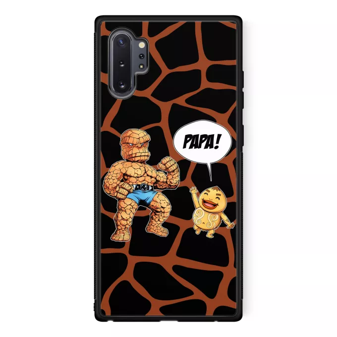 Coque pour téléphone portable Samsung Galaxy Note 10+ Parodie Zelda Un papa solide comme un roc ! - La Chose des 4 Fantastiques et un Goron