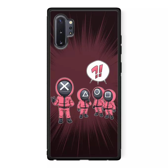 Coque pour téléphone portable Samsung Galaxy Note 10+ Parodie Squid Game Squid Gamer - Squid Game Pink Soldiers