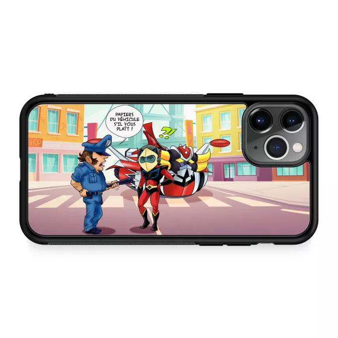 Coque pour téléphone portable iPhone 11 Pro Parodie Goldorak Papiers du véhicule s'il vous plaît ! - Actarus