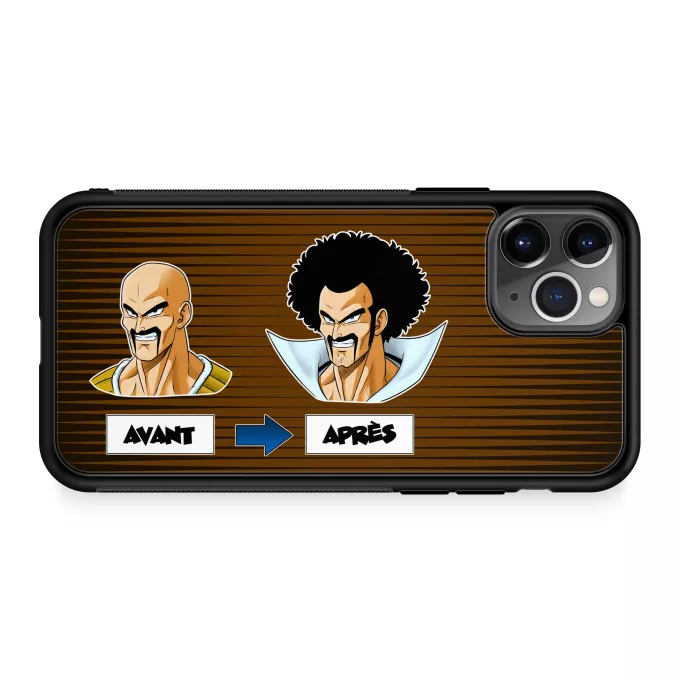 Coque pour téléphone portable iPhone 11 Pro Parodie Dragon Ball Z - DBZ Avant - Après - Nappa, Hercule Satan